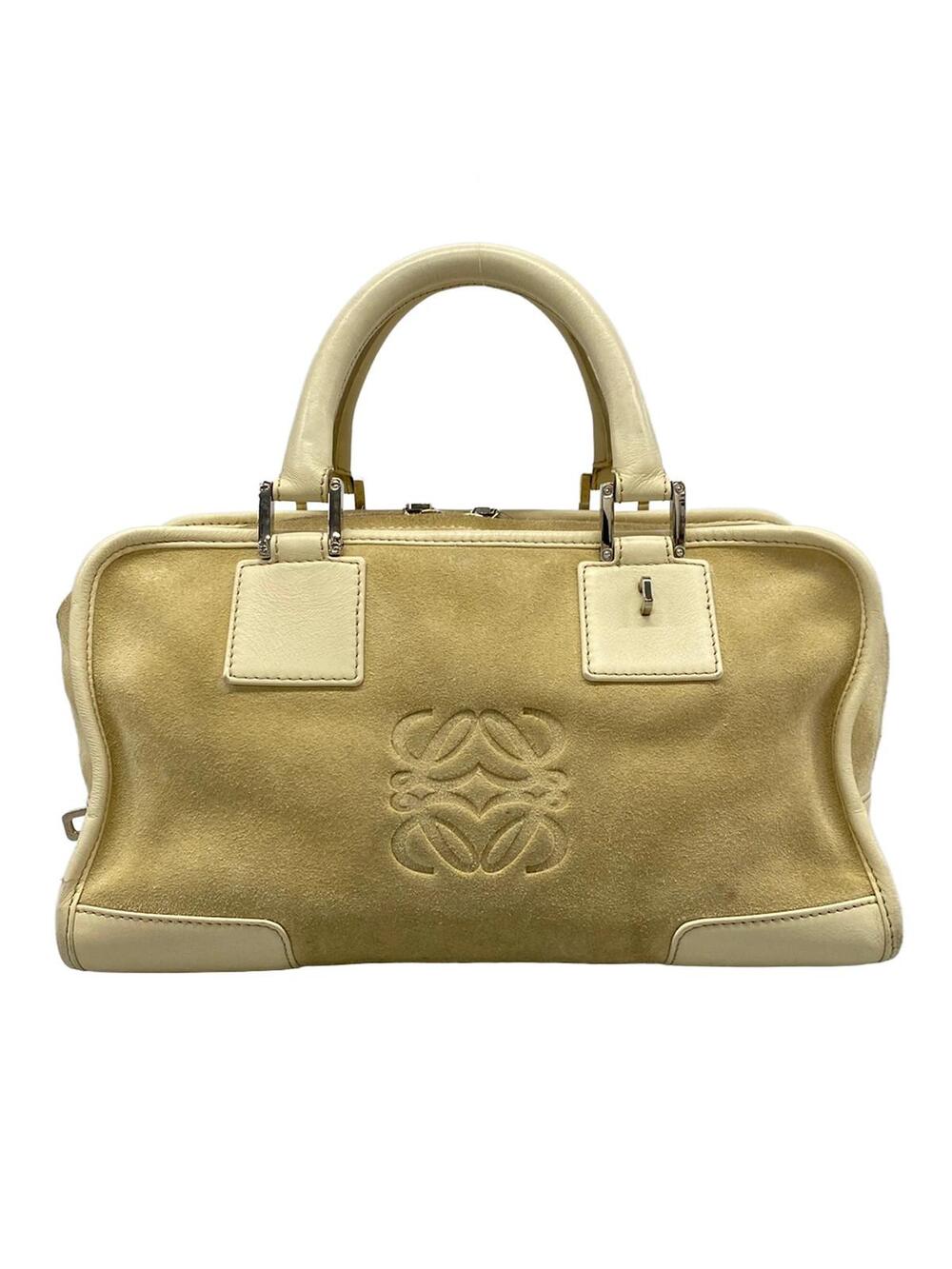 Loewe Amazona 28 Beige Cream Suede #363160L10B